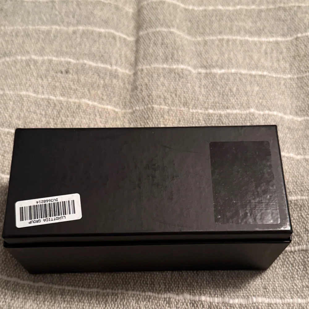 Versace Black Sunglasses box with new Versace, cleaning cloth and instructions